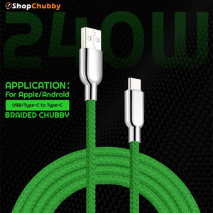 "Braided Chubby" 240W Fast Charging Cable