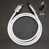"Chubby" USB/ Type-C Printer Cable - White