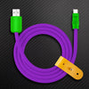 "ColorBlock Chubby" 240W Painted Fast Charging Cable - Green & Purple