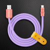 "ColorBlock Chubby" 240W Painted Fast Charging Cable - Pink & Lavender Purple