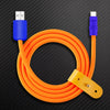 "ColorBlock Chubby" 240W Painted Fast Charging Cable - Dark Blue & Orange