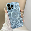 All-Inclusive Hollow Heat Dissipation Breathable Magsafe Magnetic Case For iPhone 16 - Light Blue