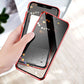 Anti-Peeping Double-Sided Glass Metal Transparent Mobile Phone Case For iPhone