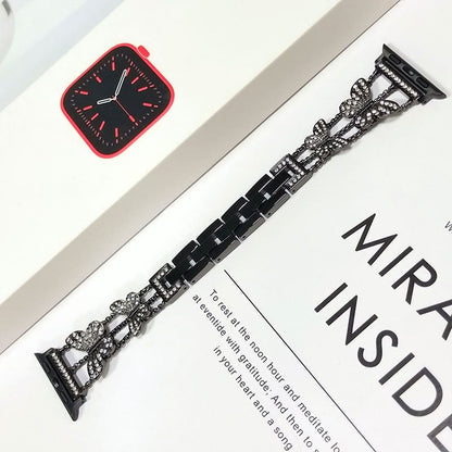 Butterfly Metal Diamond Watch Strap For Apple Watch