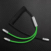 "Chubby Flex" 2 In 1 Spring ColorBlock Fast Charging Cable - Black+Green