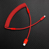 "Chubby Mood" Silicone Braided Fast Charging Cable #888 - Red
