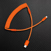 "Chubby Mood" Silicone Braided Fast Charging Cable #888 - Orange