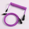 "Chubby" USB To Type C Spring Keyboard Cable - Purple