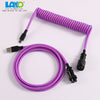 "Chubby" USB To Type C Spring Keyboard Cable - Purple