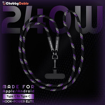 ChubbyCable Hook-Power Elite – Anti-Theft Hang & Twist-to-Charge 240W