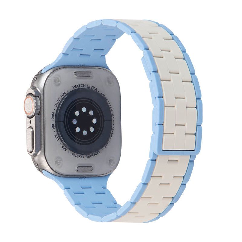 Color Blocking Fashion Silicone Band for Apple Watch