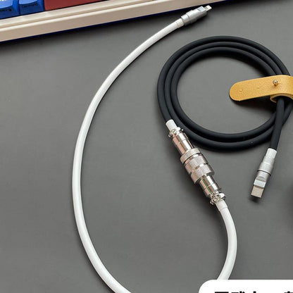 Colour-blocking Type-C Car Keyboard Charging Cable