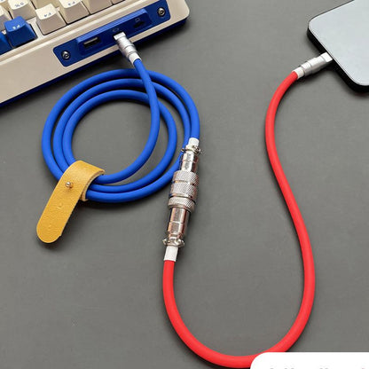 Colour-blocking Type-C Car Keyboard Charging Cable