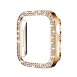 Electroplating Hollow Double Row Diamond Protective Case Suitable For Apple Watch