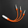 "Full-equipped Chubby" 6-in-1 240W Fast Charging Spring Cable - Orange (3-in-1)
