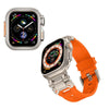 "Instant Ultra Transformation" One-Piece Alloy Bezel Case for Apple Watch - Combo 1 (Titanium Case+Watch Band)