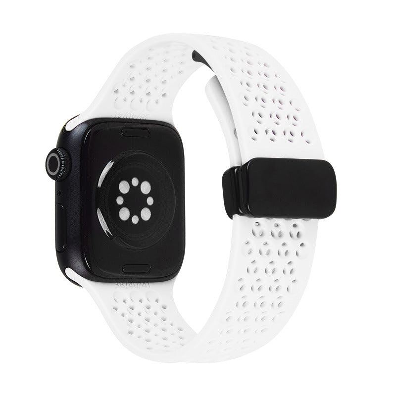 Silicone Folding Magnetic Buckle Watch Band For Apple Watch（复制）