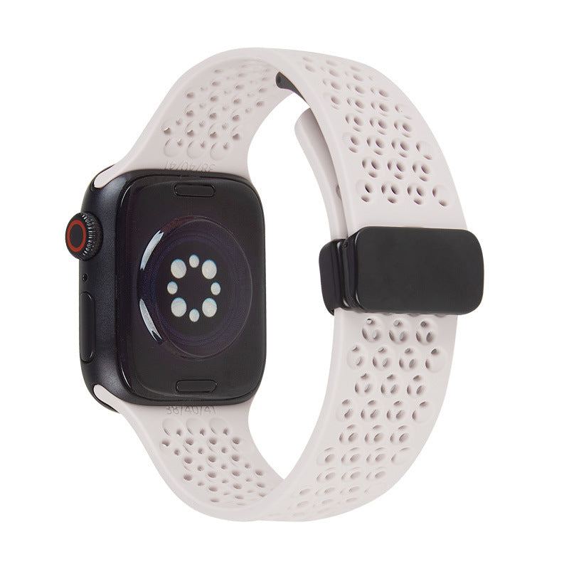 Silicone Folding Magnetic Buckle Watch Band For Apple Watch（复制）