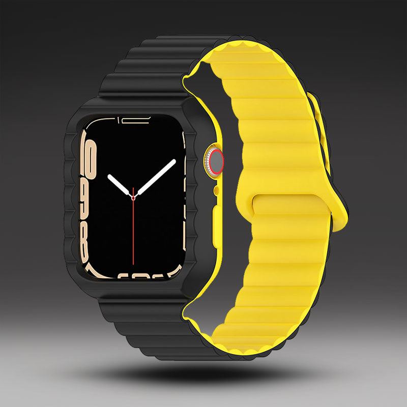 Sports Magnetic Silicone Integrated Watch Band For Apple Watch