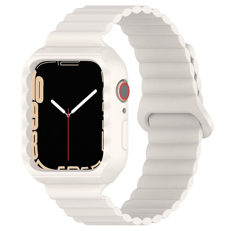 Sports Magnetic Silicone Integrated Watch Band For Apple Watch