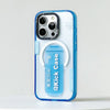 Summer Transparent Magnetic Self-Standing Phone Case - Blue