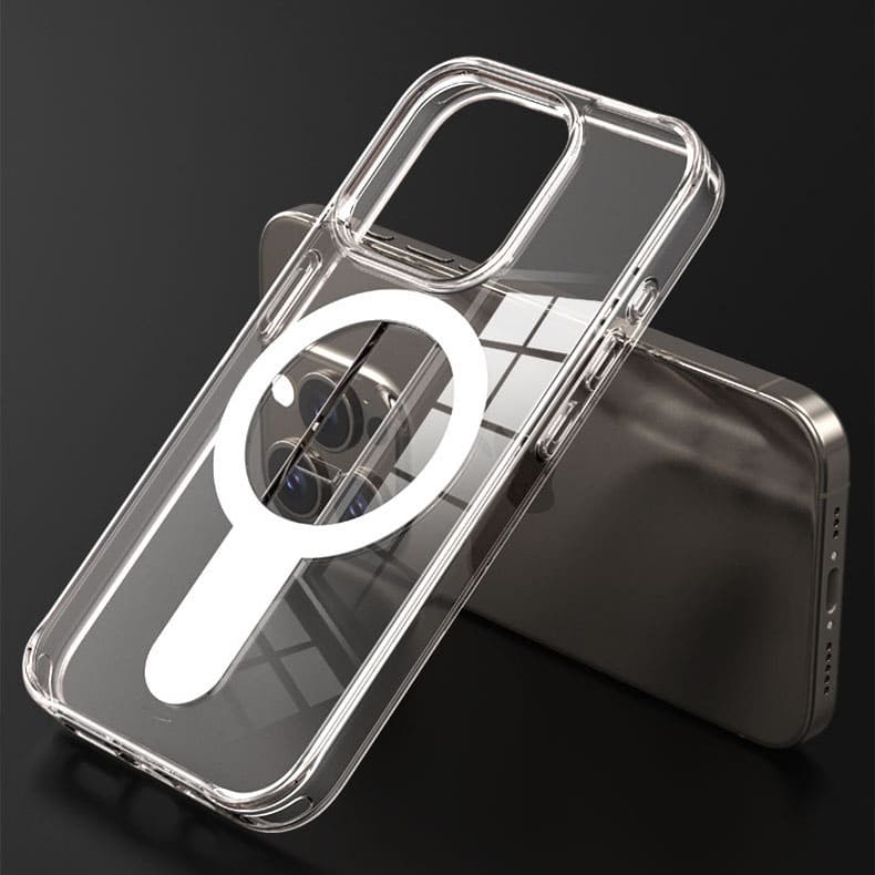 Transparent Magnetic Stand Shockproof iPhone Case