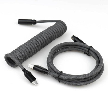 "Chubby" USB To Type C Spring Keyboard Cable