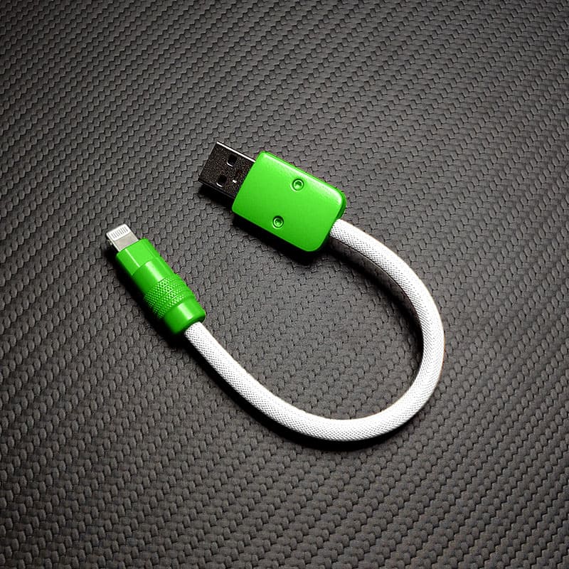 Ultra-Soft Braided 240W Color-Blocked Short Charging Cable