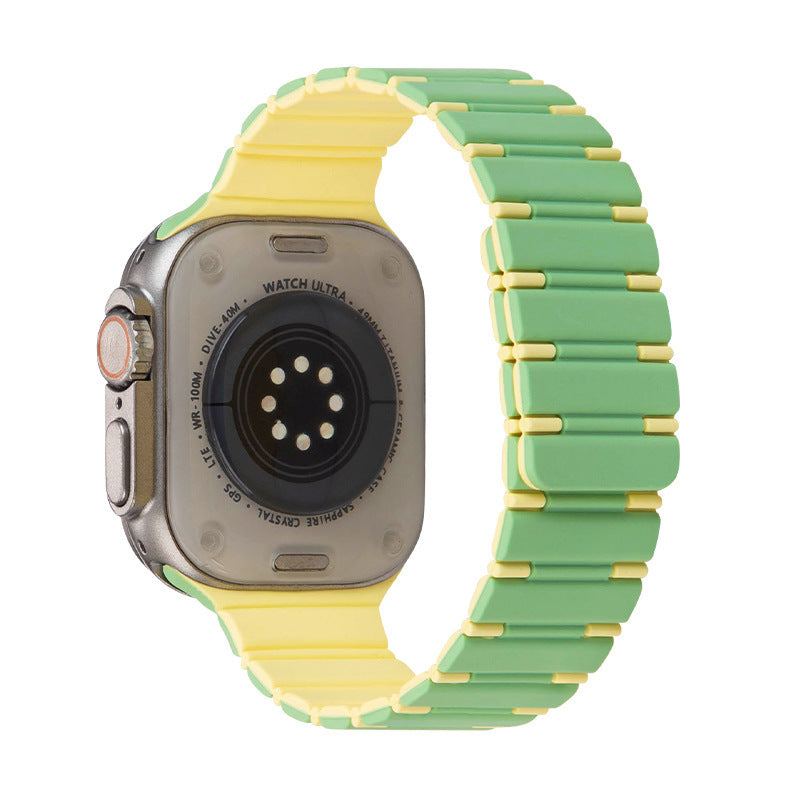 Vibrant Two-Color Magnetic Silicone Band For Apple Watch