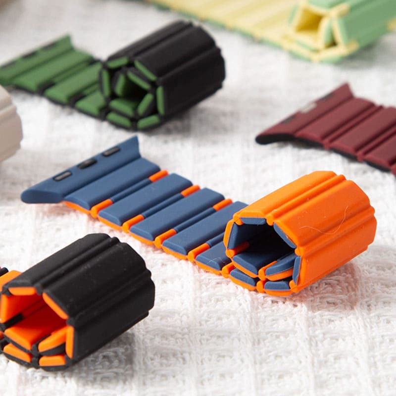 Vibrant Two-Color Magnetic Silicone Band For Apple Watch