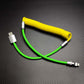 "Colorblock Chubby" Spring Braided Silicone Charge Cable