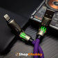 "GlowCharge Pro" 240W 4-in-1 Car Cable with Dynamic Lights