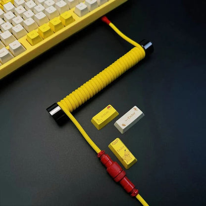 "Chubby" USB To Type C Spring Keyboard Cable