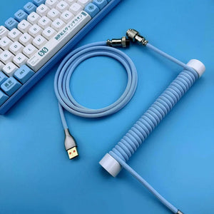 "Chubby" USB To Type C Spring Keyboard Cable