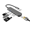 "Cyber" Wireless Charging USB 3.0 HUB Dock - 5 In 1 [SD/TF]