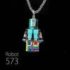 "Cyber Chic" Rainbow Robot Pendant - Robot 573