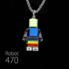 "Cyber Chic" Rainbow Robot Pendant - Robot 470