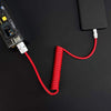 "Curly Chubby" Car-friendly Fast Charging Cable - Red