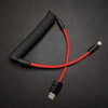 "Colorblock Chubby" New Spring Charge Cable - Black+Red