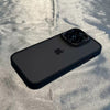 Frosted iPhone Case With Metal Lens - Black