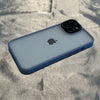 Frosted iPhone Case With Metal Lens - Blue