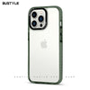 Black Circle Anti-Collision Three-In-One Transparent iPhone Case - Green