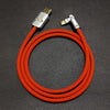 "Chubby" USB 90° Elbow Design Fast Charge Cable - Red