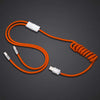 "Chubby Plus" 2 IN 1 Fast Charge Cable (C+Lightning) - St. Patrick's Day Edition - Orange