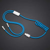 "Chubby Plus" 2 IN 1 Fast Charge Cable (C+Lightning) - St. Patrick's Day Edition - Blue