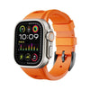 "Sports Band" Breathable Sweat-Wicking Silicone Band For Apple Watch - Orange+Black Buckle