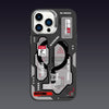 "Ultimate Protection" Magsafe iPhone Case and Grip Set with Mech Design - Black Case