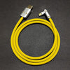 "Chubby" USB 90° Elbow Design Fast Charge Cable - Yellow