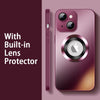 "Cyber" Crystal Clear iPhone Case With Built-in Lens Protector - Red