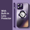 "Cyber" Crystal Clear iPhone Case With Built-in Lens Protector - Purple